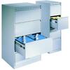 Hanging depository cabinet, 1 track 433x590x1357mm 4 drawers